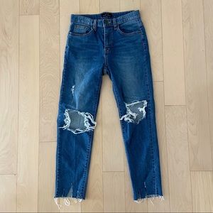 Dark Wash Distressed Jeans